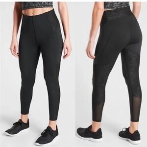 Athleta Stay Fly Reflective 7/8 Tight Black SZ XS
